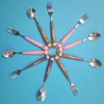 قاشق و چنگال لبوبو سیلیکونی استیل درجه 1 - تصویر 3