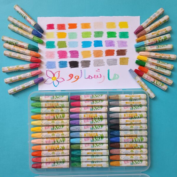 پاستل روغنی 36 عددی مینیون جعبه قفل دار - تصویر 4