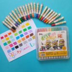 پاستل روغنی 24 عددی مینیون جعبه قفل دار - تصویر 2