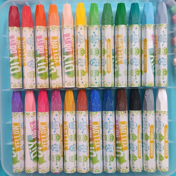 پاستل روغنی 24 عددی مینیون جعبه قفل دار - تصویر 5