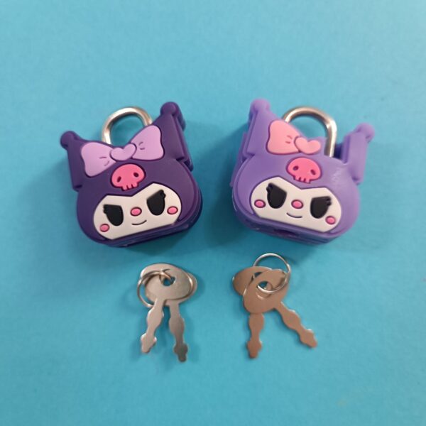 قفل کرومی سیلیکونی کلید دار - تصویر 2