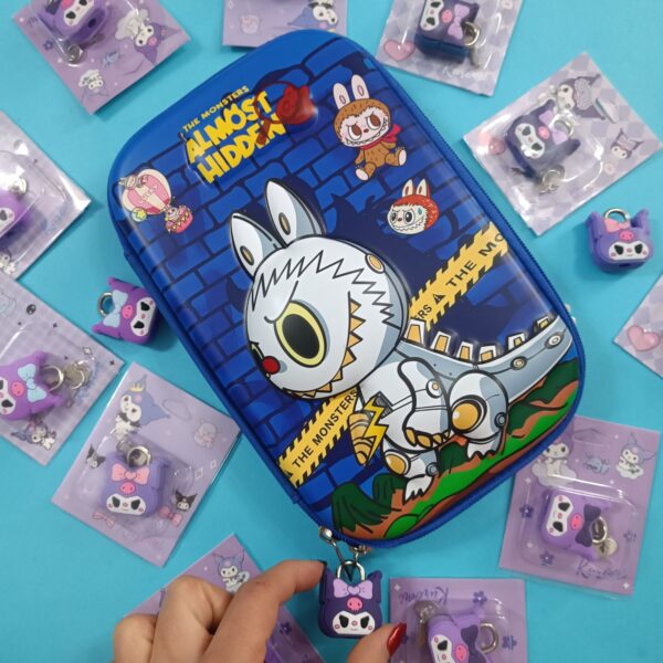 قفل کرومی سیلیکونی کلید دار - تصویر 6