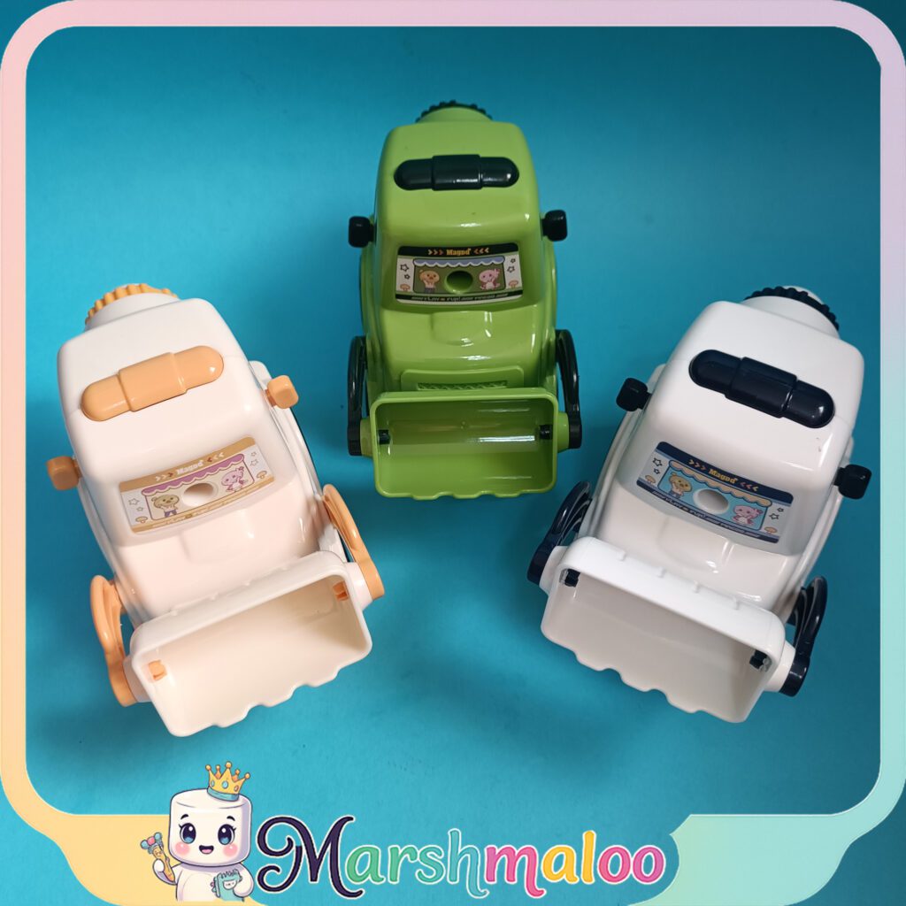 تراش رومیزی بولدوزر بامزه با چرخ و بیل متحرک