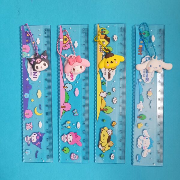 خط کش بوک مارک آویزدار سیلیکونی کرومی و دوستان - تصویر 3