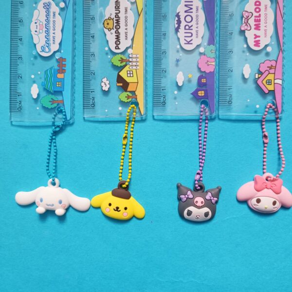 خط کش بوک مارک آویزدار سیلیکونی کرومی و دوستان - تصویر 5