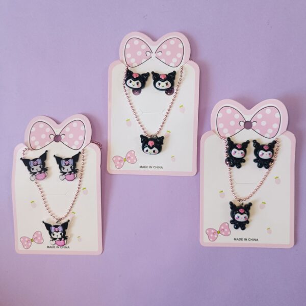 نیم ست کرومی (گردنبند و گوشواره) - تصویر 2