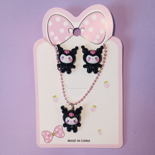 نیم ست کرومی (گردنبند و گوشواره) - تصویر 3