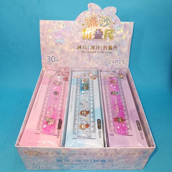 خط کش 30 سانتی تاشو شابلون دار آکواریومی لبوبو - تصویر 3