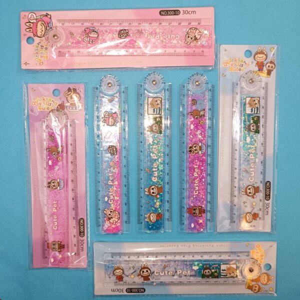 خط کش 30 سانتی تاشو شابلون دار آکواریومی لبوبو - تصویر 2