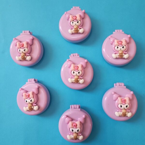 برس و آینه پیکسل دار کرومی تاشو - تصویر 2