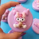 برس و آینه پیکسل دار کرومی تاشو - تصویر 3