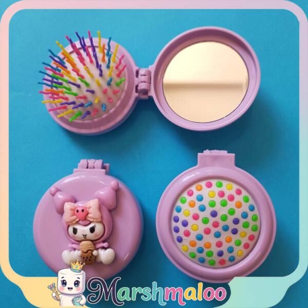 برس و آینه پیکسل دار کرومی تاشو